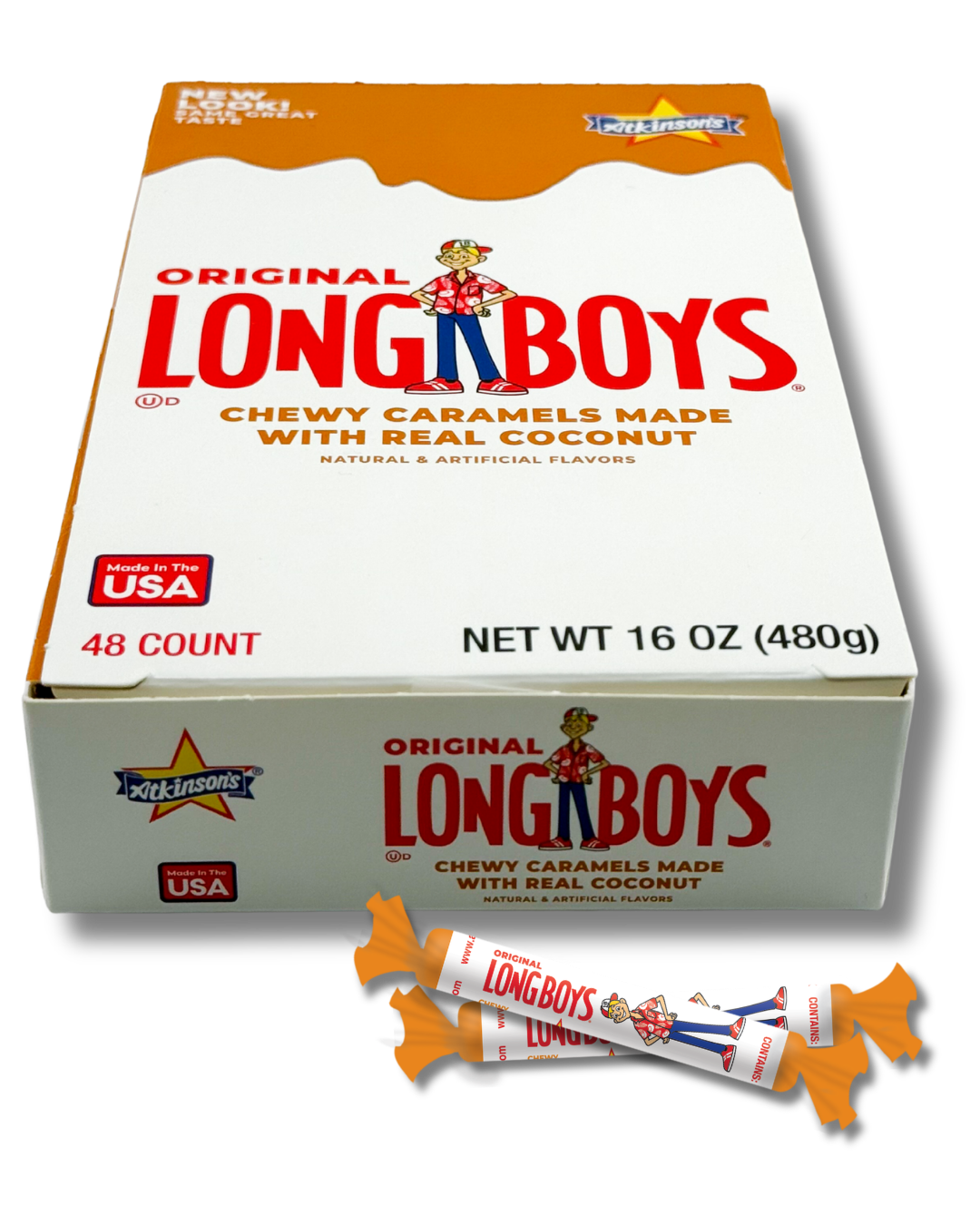 Long Boys® Coconut Fun Size Caramels (48 count box) – Atkinson