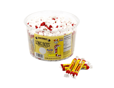 Long Boys® Coconut Fun Size Caramels - Tub (130 count)