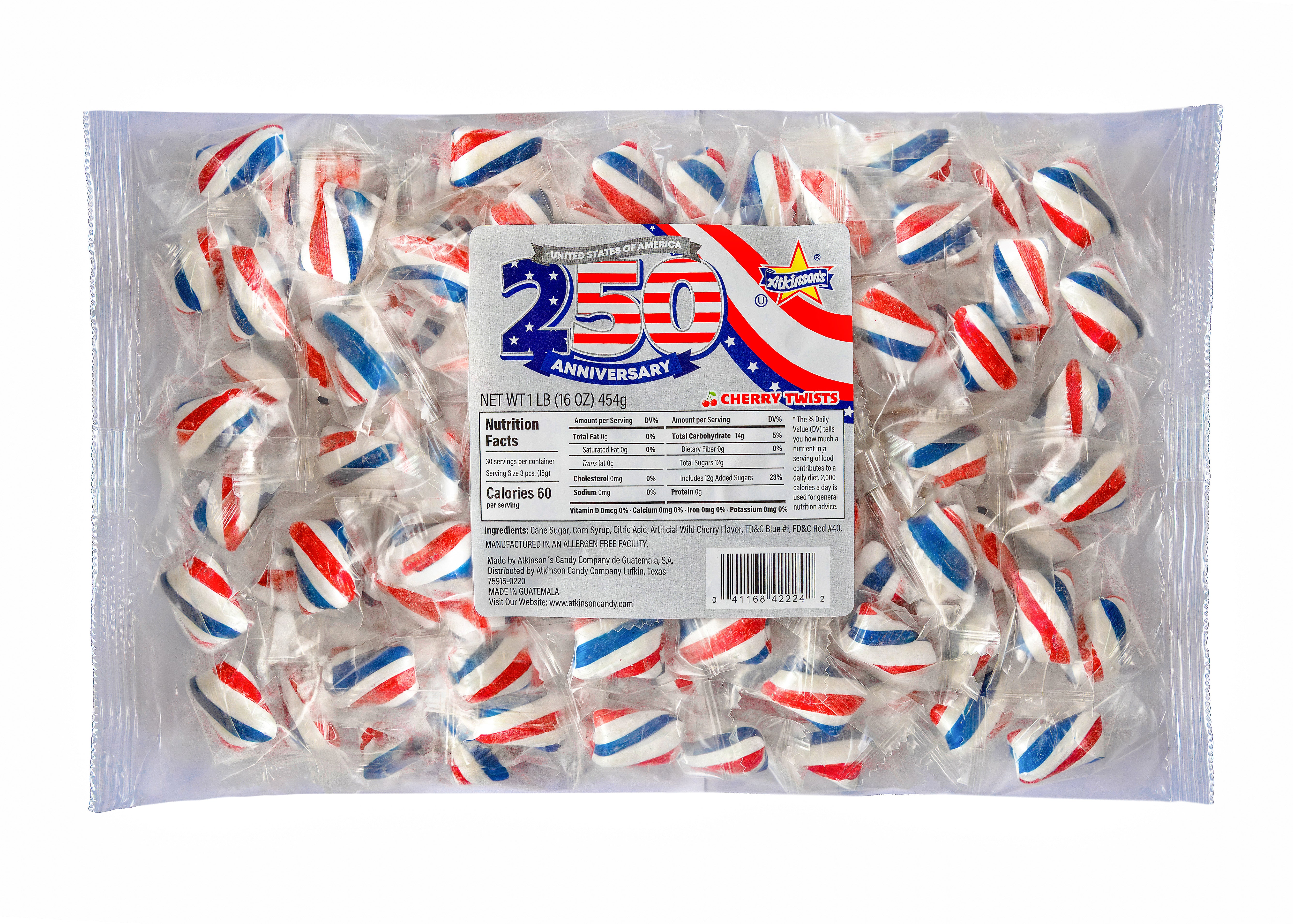 U.S.A. 250th Anniversary Red, White & Blue Cherry Twists