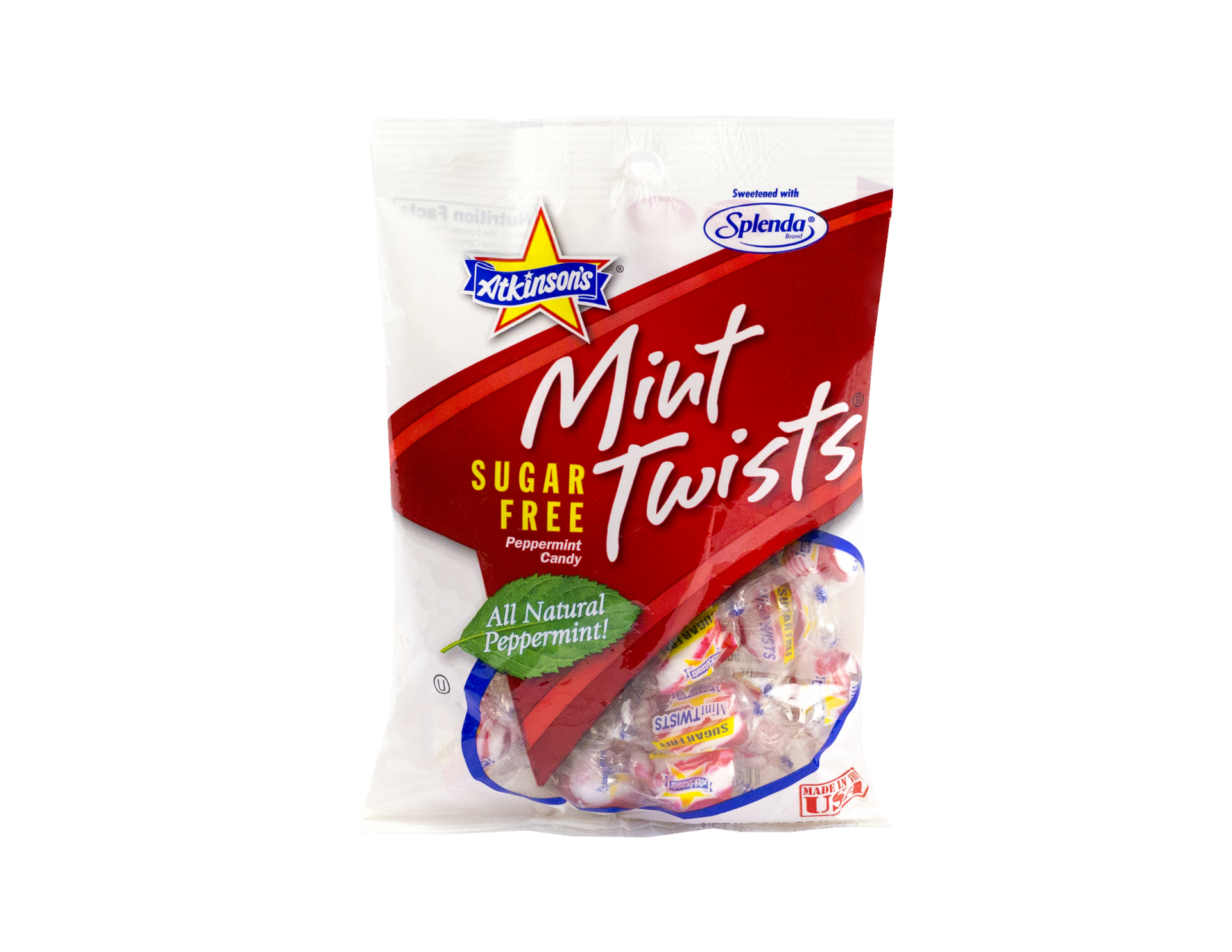 Sugar Free Mint Twists® - 3.75 oz Peg Bag – Atkinson Candy Co.