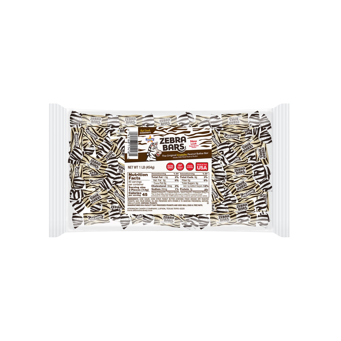 Zebra Bars™ Bite Size - 1 lb Bag
