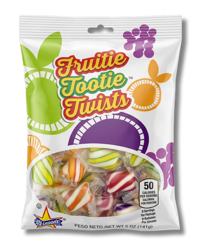 Fruitie Tootie Twists - 5 oz Peg Bag