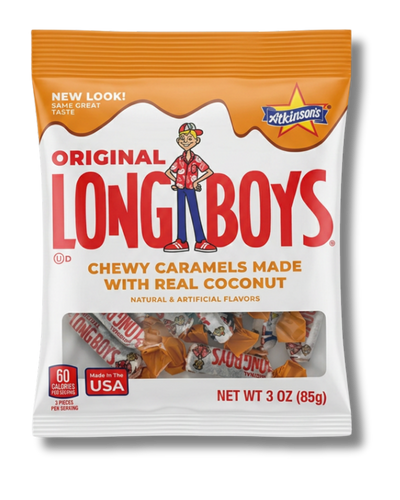Long Boys® Jrs. Coconut Caramels - 3 oz Peg Bag