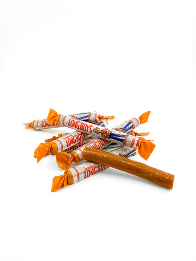 Long Boys® Coconut Fun Size Caramels - Bulk (15 lb Case)