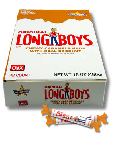 Long Boys® Coconut Fun Size Caramels (48 count box)