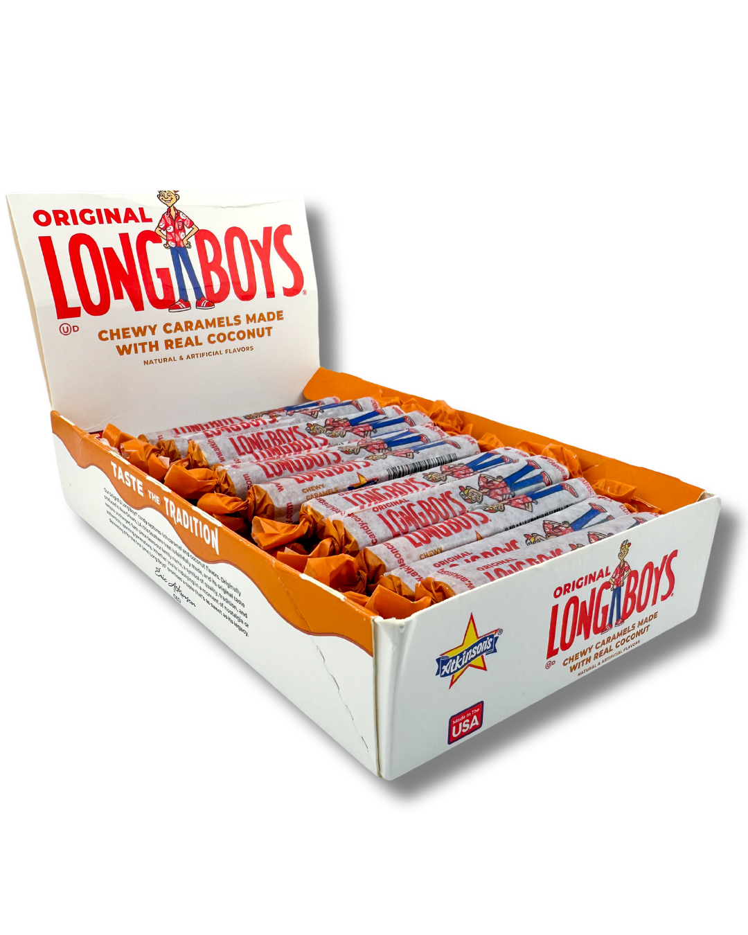 Long Boys® Coconut Fun Size Caramels (48 count box)