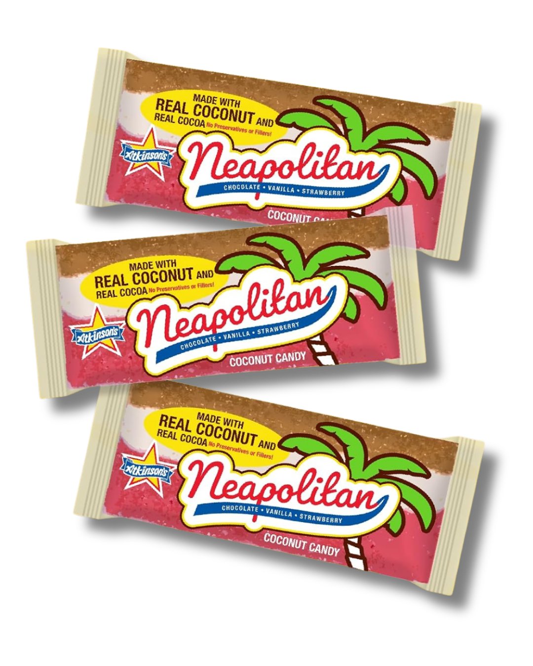 Neapolitan Coconut Single Bar