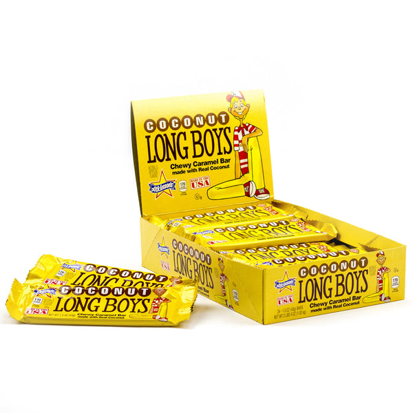 Long Boys® Coconut Fun Size Caramels - 1.5 oz Bar (24 count box)